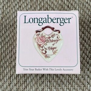 Longaberger 1999 Horizon of Hope Tie-On Heart